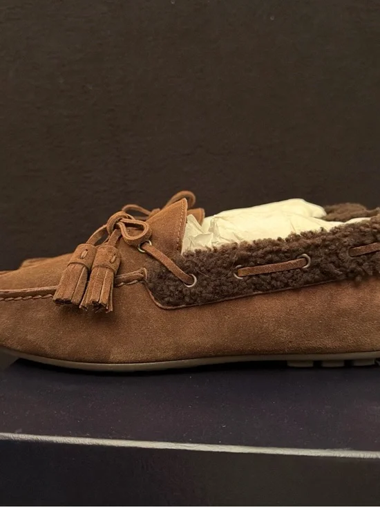 Ralph Lauren Purple Label Harold Tassel Shearling Eng Brown Mens Size 8D - Picture 5 of 10